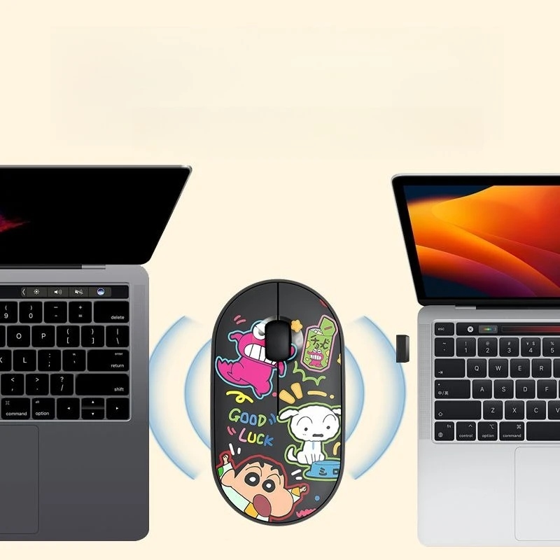 

Wireless Bluetooth Dual Mode Mouse Crayon Shin-chan Theme Silent Mouse for Laptop Computer Tablet Mini Portable Cute Mouse