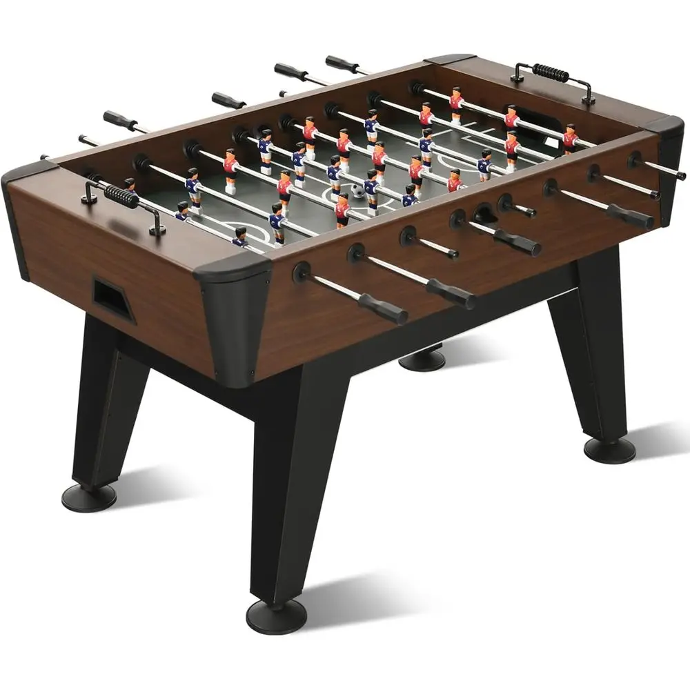 

oosball Table, 58inch Competition Soccer Table Game w/ 2 Balls or Adult Youth, Arcade Table Soccer with Leg Levelers and Heavy-D