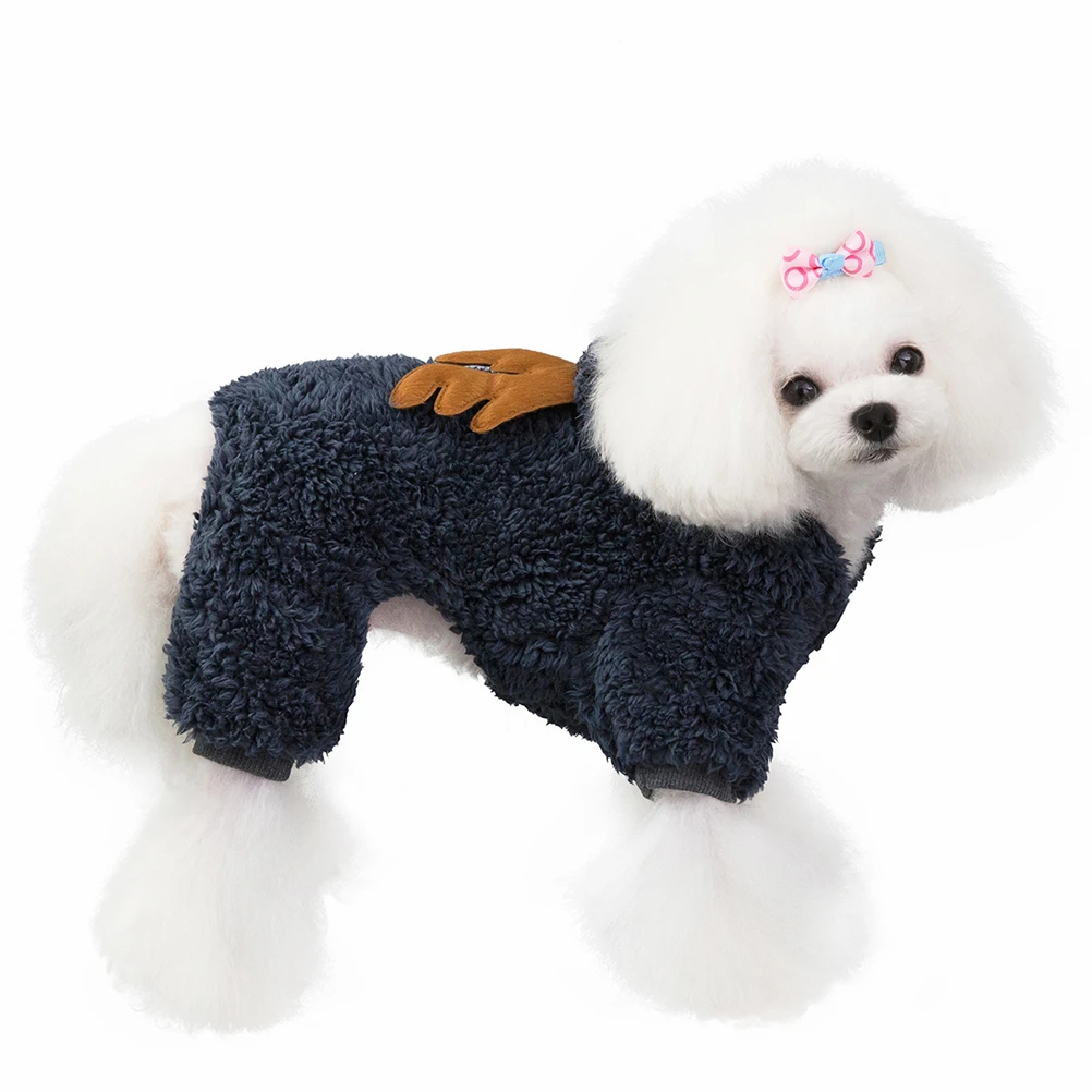 

Dog's Clothes Back Length Deer Costume for Pet Christmas Clothing Adorable Winter Coat Dogs