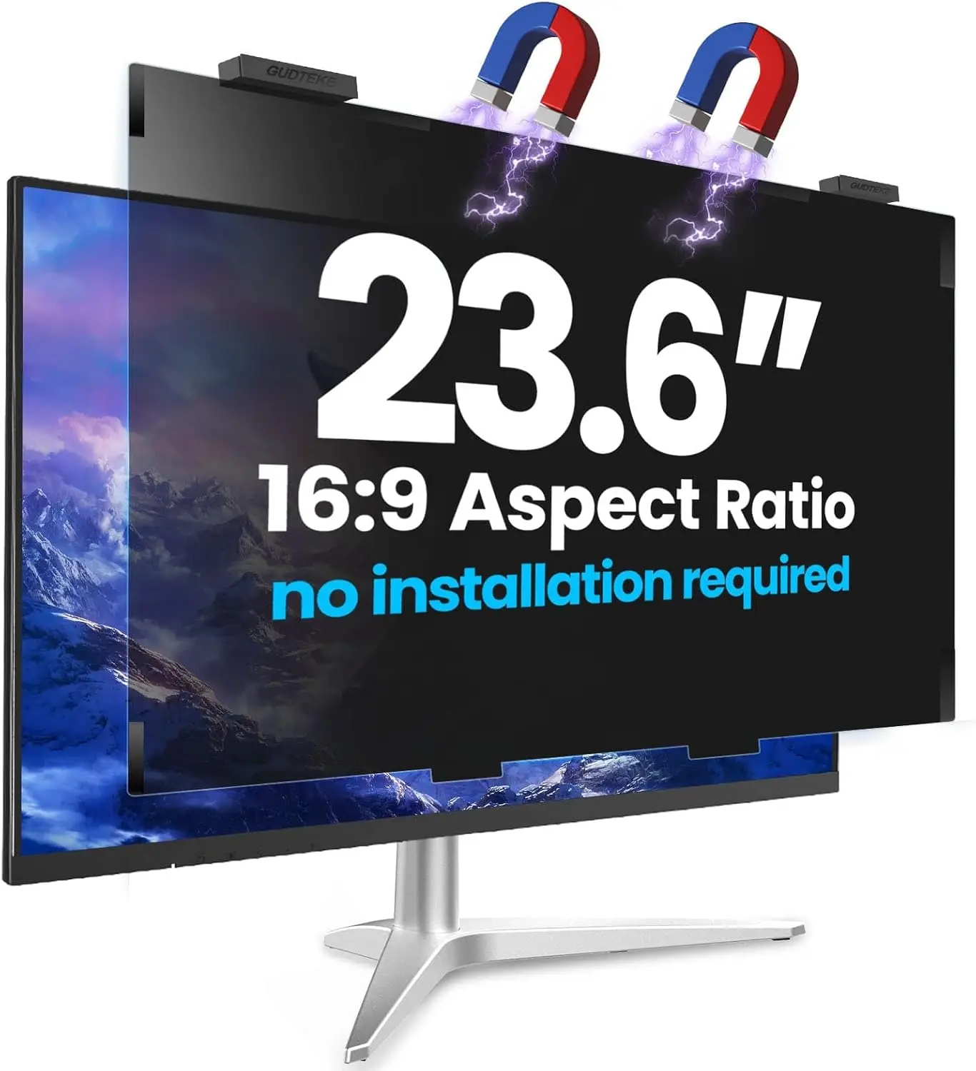 

Magnetic 23.6" Privacy Screen, 16:9, Anti-Glare, Blue Light Blocking, Easy Install