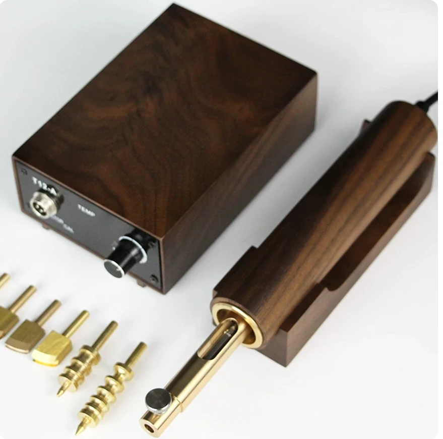 220V Electronic Hot Leather Edge Creaser Machine Brass Stamp Heater Grooving Iron Edge Sealing Tools Leathercraft Stamping 72W
