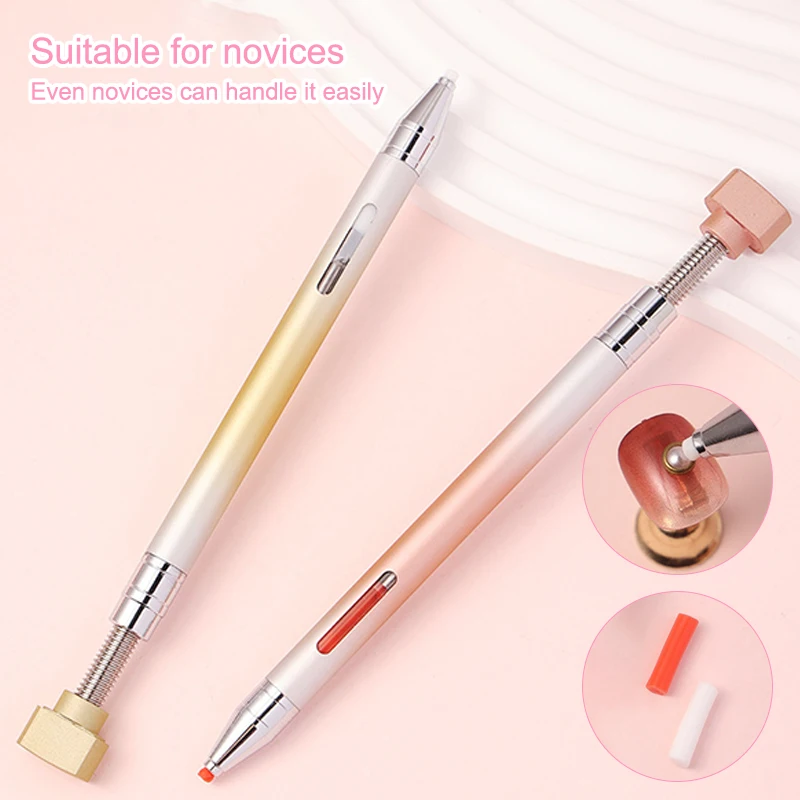 

Nail Drill Pen Tool Rotary Type Drill Crayon Suction Sticker Nail Tool No Waste Adhesive Mini Bead Rotary Wax Tool