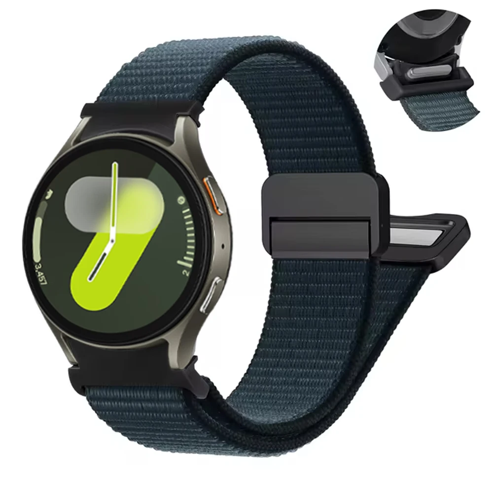 Band für Samsung Galaxy Uhr 7 fe 6 4 klassisch 5 pro 44mm 40mm Handgelenk magnetisches Nylon keine Lücken Armband Correa Galaxy Uhr 7 Armband