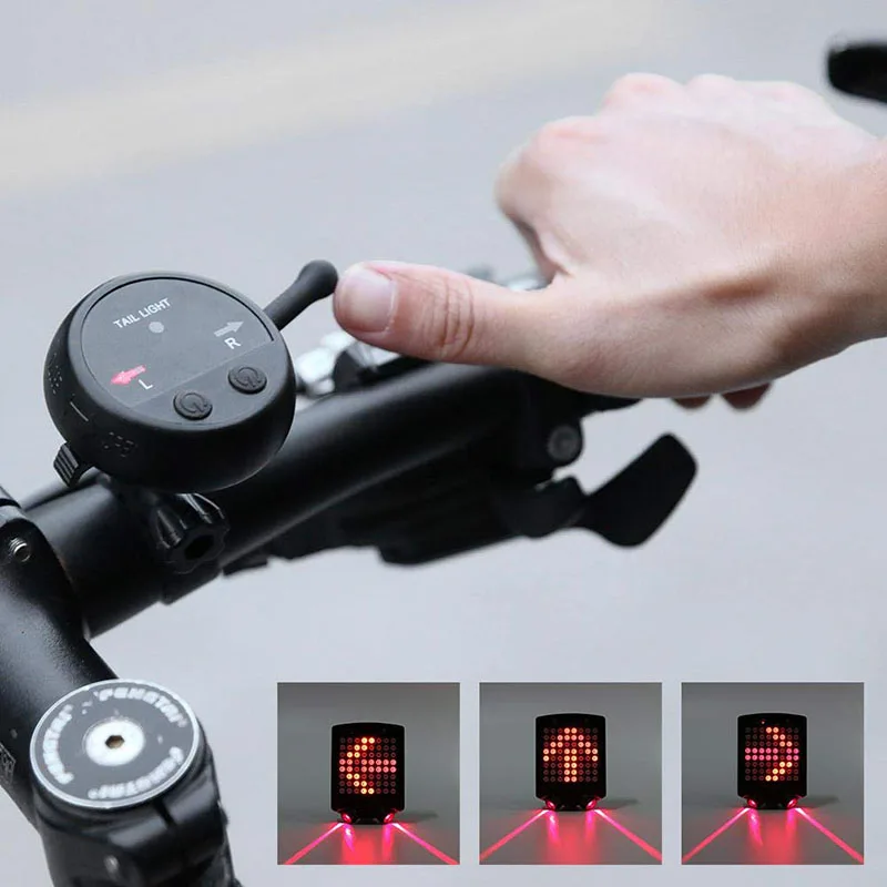 Bike Wireless Warning Tail Light Bike Turn Signal for Bicycle Tail Light Remote Bicycle Lights LED USB Rechargeable Bicycle Lamp