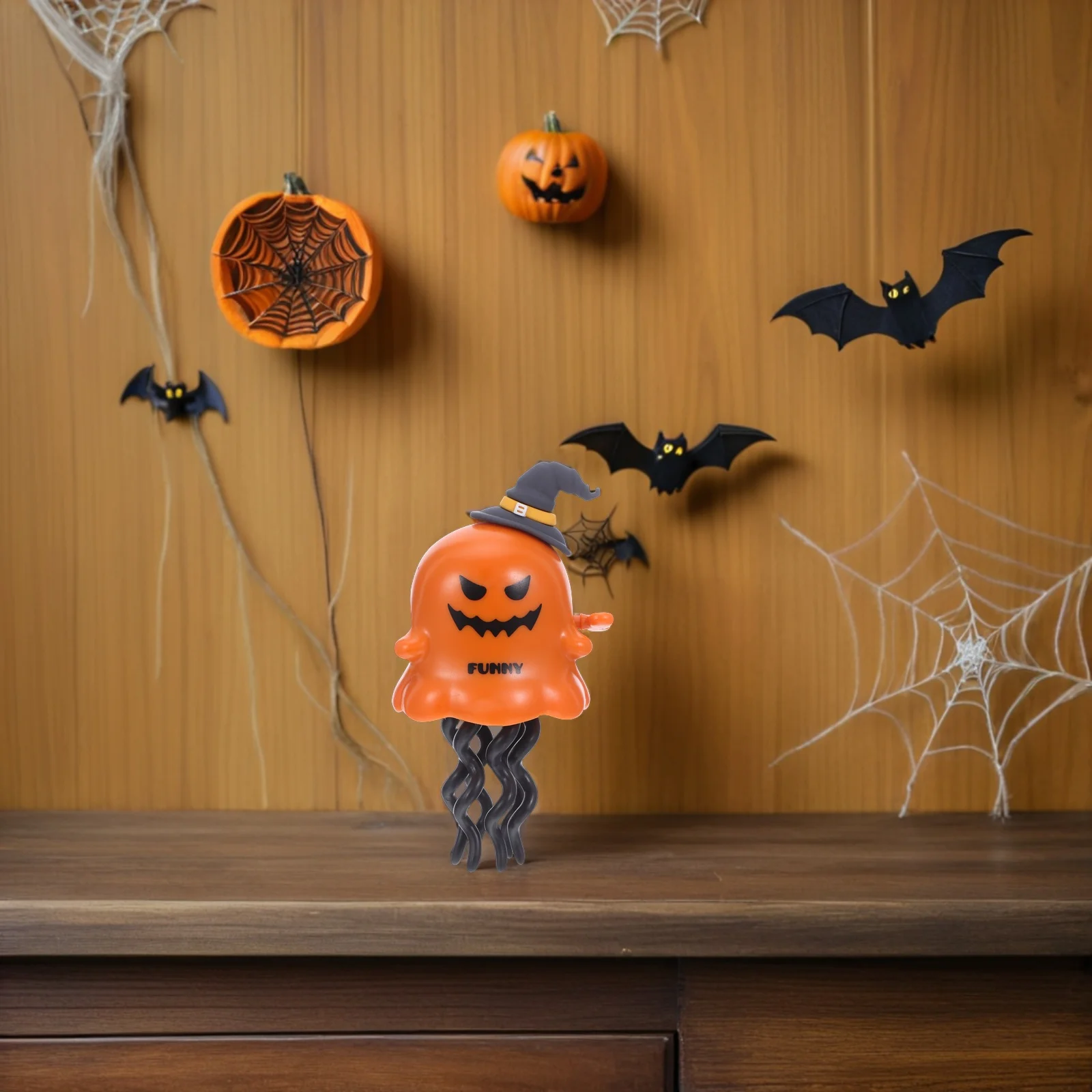 Halloween Wind-Up Tanzen Octopus Kürbis Kopf Interaktive Krabbeln Geist Moving Sea Animal Figur Party Geschenk Moving Octopus Spielzeug