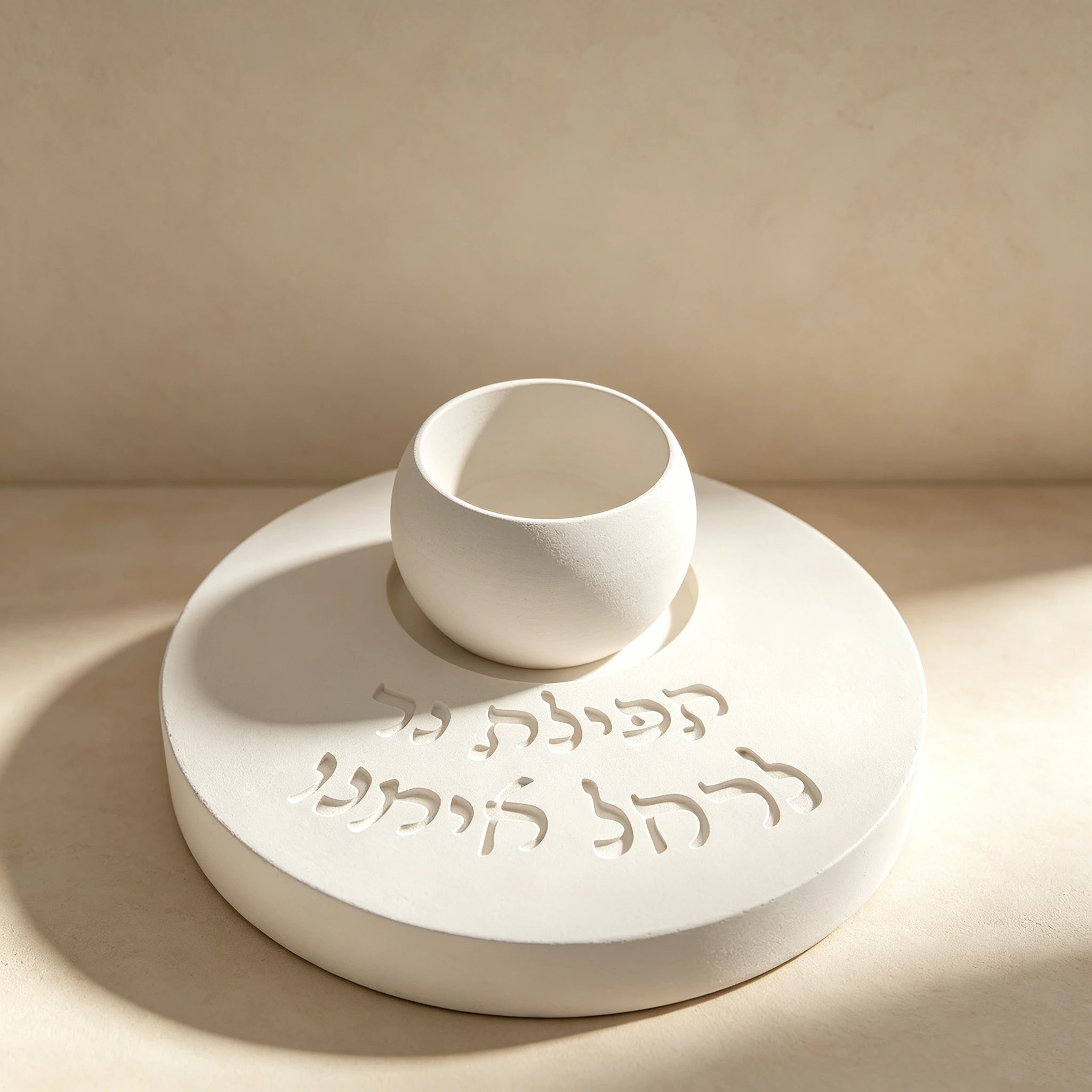 ヘブライ語の刻印が入った円形プレートキャンドルホルダー用シリ - Candle Quotes のレビューと価格