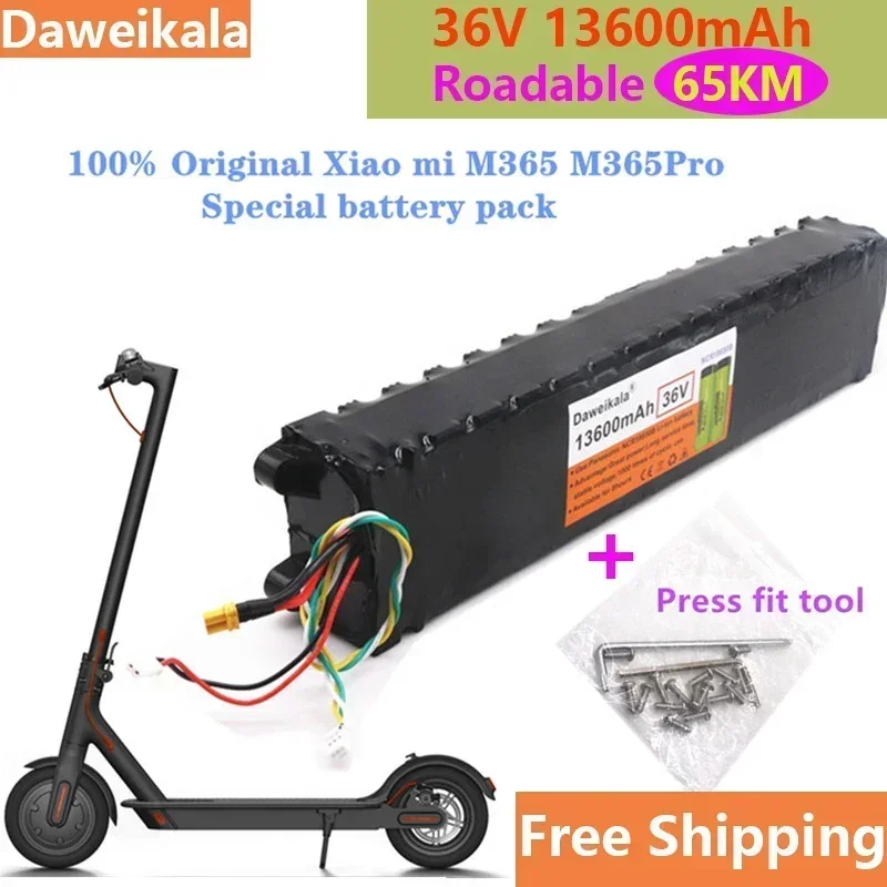 2024 Original 36V 13.6Ah Battery ForXiaomi M356  Pro Special Battery Pack 36V M356 Battery 13600mAh Riding 65km + Press Fit Tool