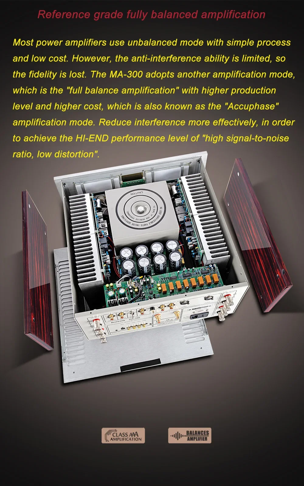 SUNBUCK MA-300 HIFI ЦАП-усилитель с декодированием класса A 2,0 стерео 450 Вт усилитель аудио MM MC функция винилового фонокорректора