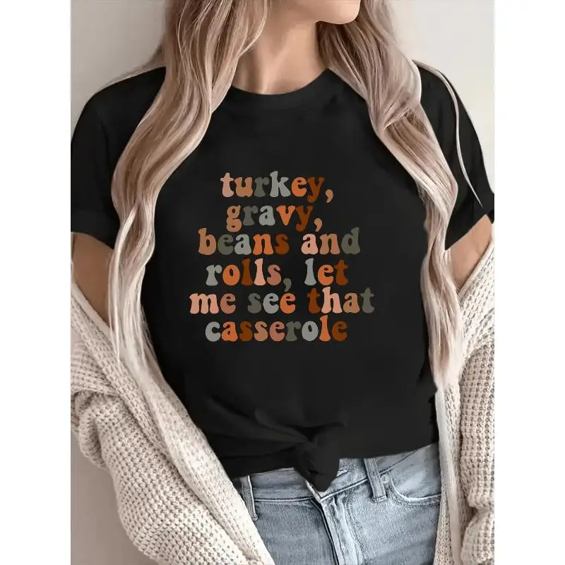 

Unisex Funny Thanksgiving T-shirt Men Women Humorous Slogan Tee Turkey Gravy Foodie Graphic Top