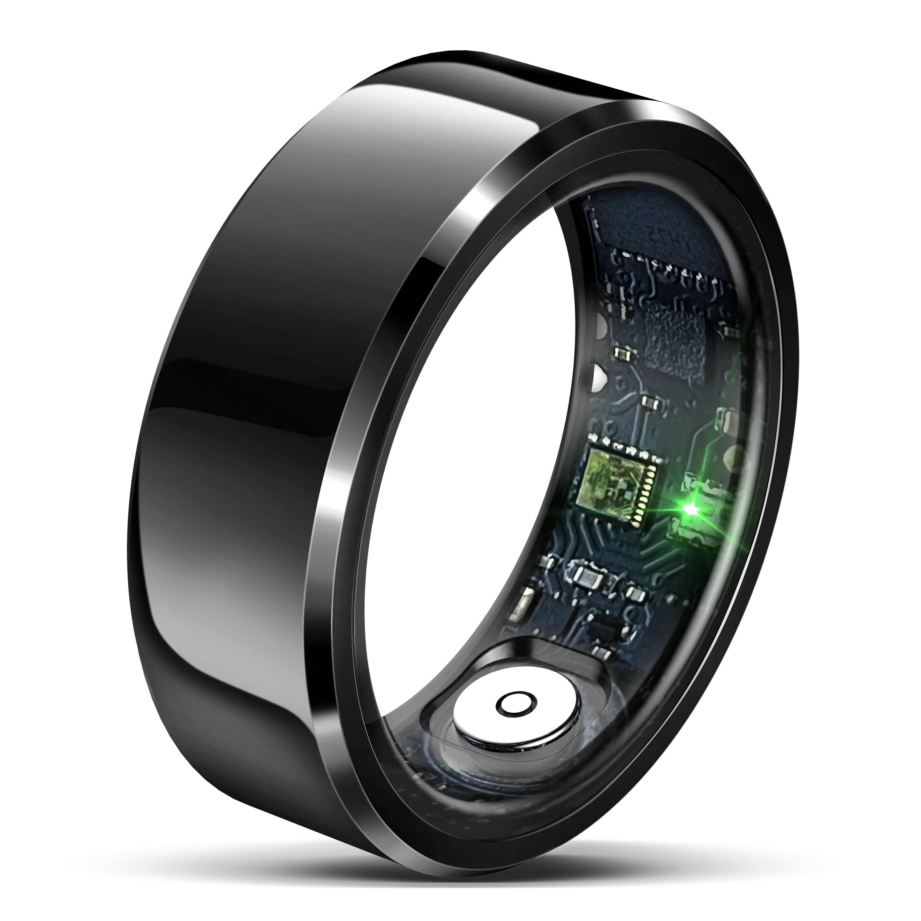 

R6 Smart Ring with Charging Case Stainless Steel IP68 Waterproof Sport Fitness Tracker