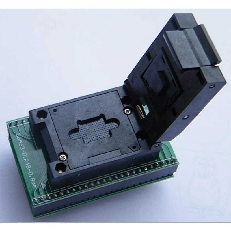 ADP-BGA63-0.8 BGA63 Programming Socket Adapter for XGecu T56 Programmer, 0.8mm Pitch BGA63 Burn-in Socket