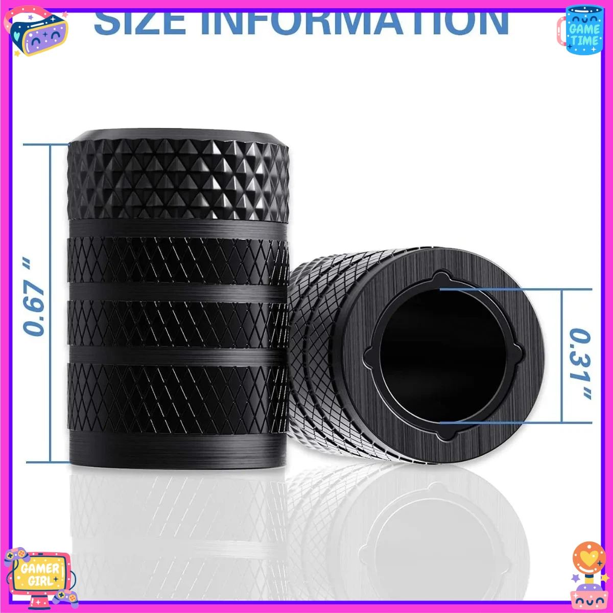 أغطية صمامات الإطارات، أسود، 4 قطع/عبوة، مجموعة أغطية صمام الإطارات المصنوعة من الألومنيوم المؤكسد، مقاومة للتآكل