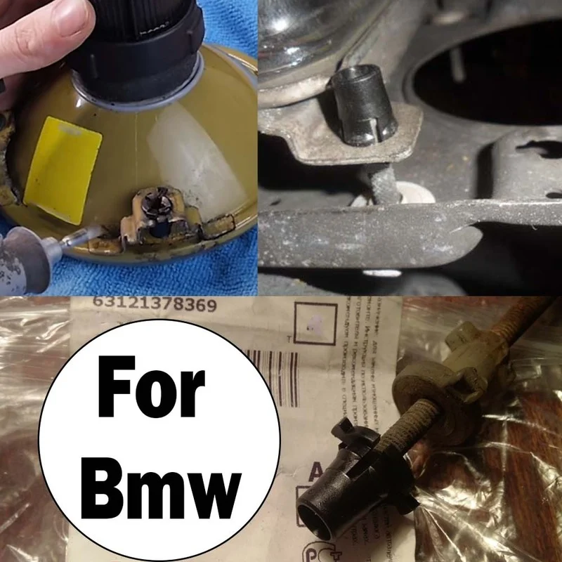 20 قطعة كشافات السيارة الأمامية ضبط المسمار كليب قوس السحابة 63121378369   ل BMW E46 3 5 6 7 8 سلسلة E30 E34 E24 E32 E31