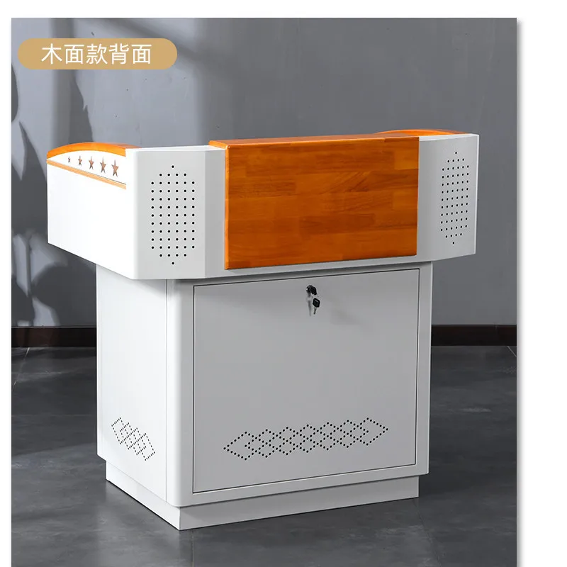 Podium multimédia en acier pour enseignant, table de classe pour enseignant, bureau d'ordinateur avec écran d'affichage