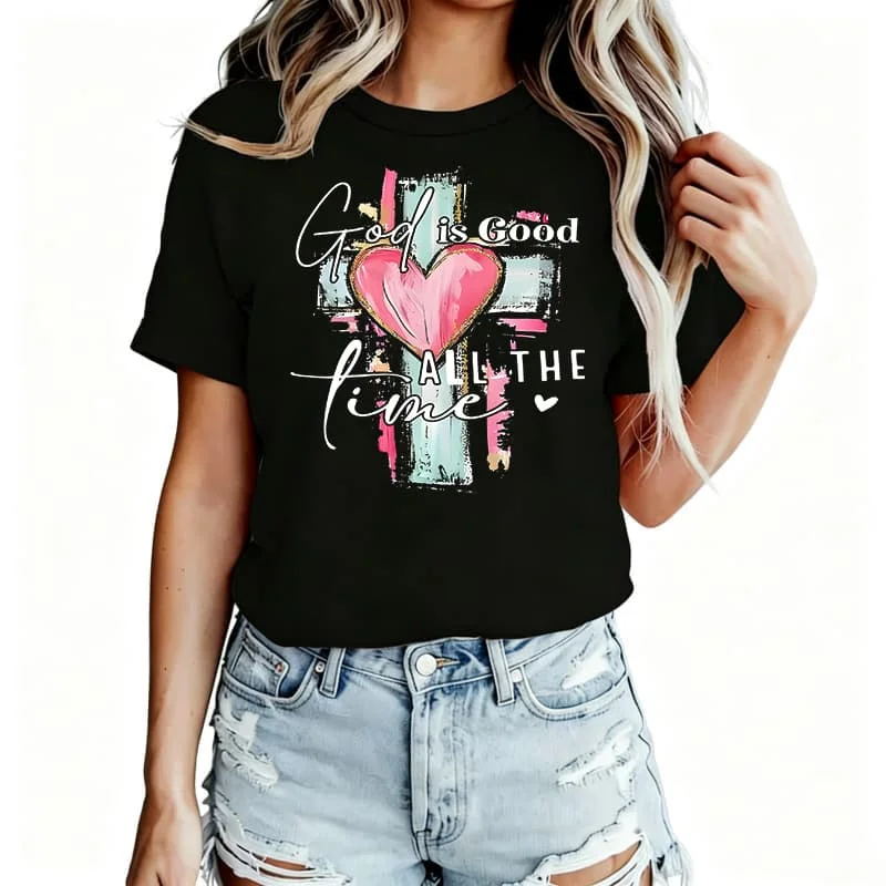 L the Time_Upscayl_3X_Realesrgan-X4Plus Women's T-Shirt 100% Cotton Funny Graphic Short Sleeve Tee Novelty Shirt Casual Crew Neck Top S-5Xl