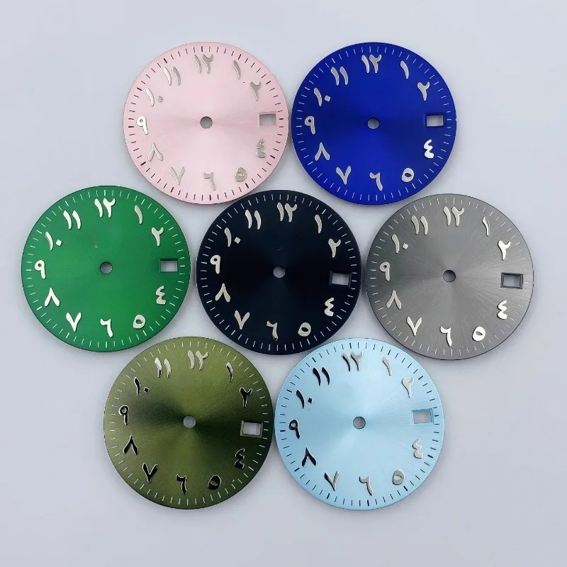 For NH35 dial 28.5MM Middle East Arabian nail sun pattern literal fit forNH36 movement watch modification accessories