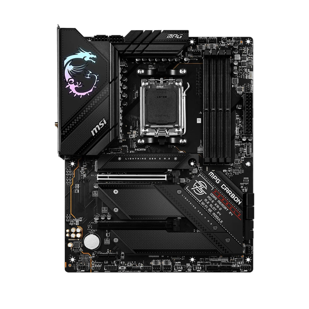 Imagem -03 - Msi-mpg B650 Placa-mãe Wifi Carbono Suporte para Soquete Am5 7900x 7800x3d 7600 Cpu 4xddr5 7800mhz 256gb Hdmi 4xm.2 Nvme Pcie 5.0