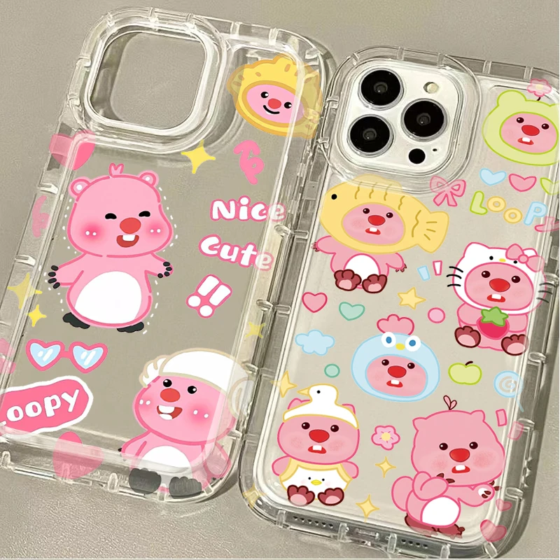 Lovely Cartoon L-Loopy Case For Xiaomi Redmi Note 12 13 Pro Plus 5G 4G 11S 12S 11 10 10S 9 9S 8 Pro 12C 10C Silicone Clear Cover