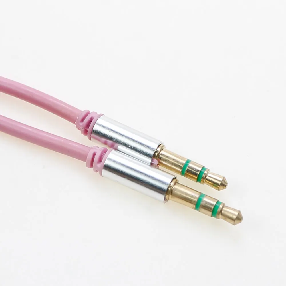 1PC 3.5mm Jack 3 Pole TRRS to TRRS Male to Male Headphone Dual-channel Audio AUX Spring Coiled Spiral Cable
