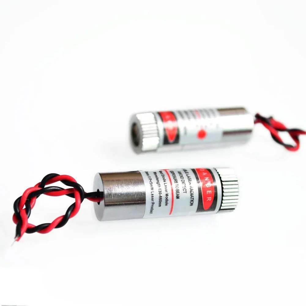 1pc 650nm 5mW Red Point / Line / Cross Laser Module Head Glass Lens Focusable Industrial Class