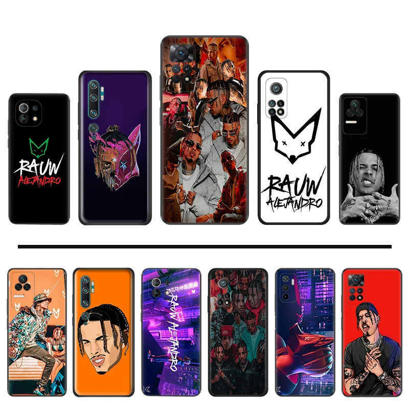 Custodie in Silicone nero per Redmi Note11 Pro 10A 10C 9A 9C 9i 9T Note 9s 10 Lite 10s 11s Singer Rauw Alejandro Xiaomi 9 Cover