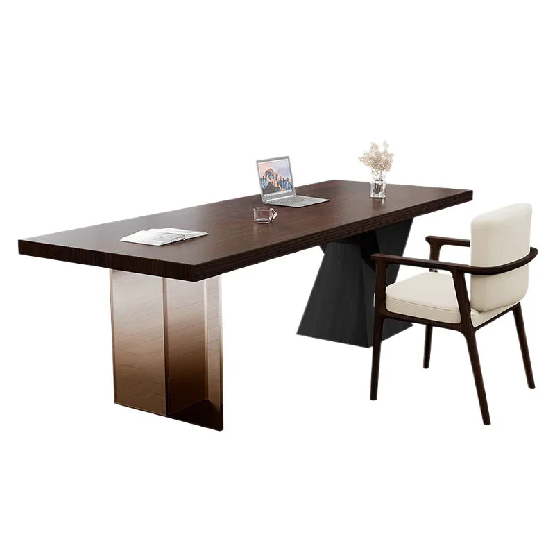Minimalist desk with socket Light luxury Modern simple home study desk Acrylic