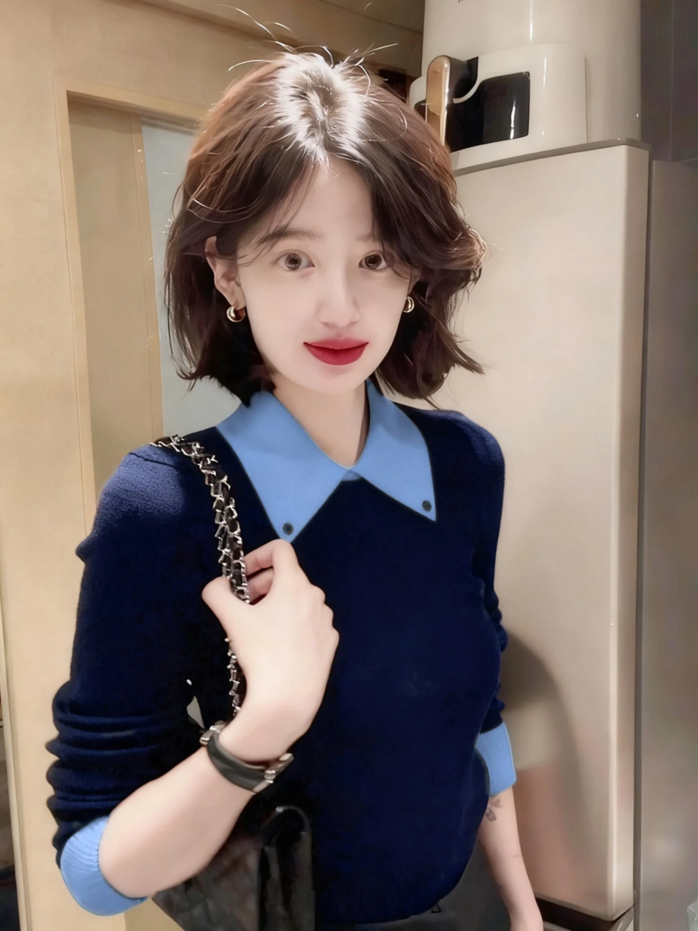 

Уникальный красивый двухсекционный трикотаж Ne Fake, женский осенне-зимний модный мягкий средний калибр, длинный све цвет