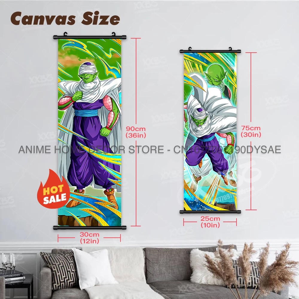 Dragon Ball Poster Wandkunst Beerus Anime Tapete Whis Scrolls Bild Vegeta Home Decor Majin Buu Dekorative Malerei Trunks – Detail 4