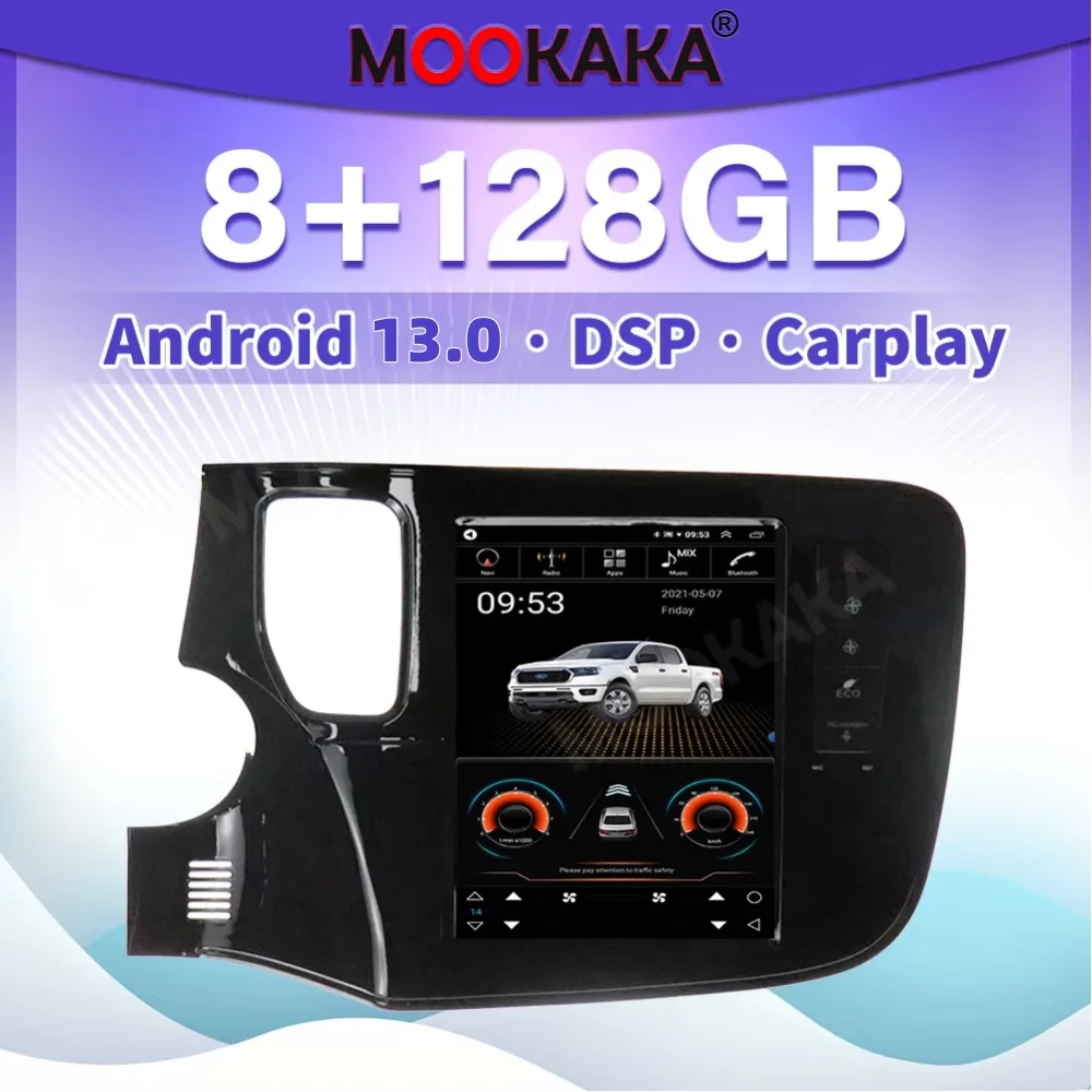 Car Radio For Mitsubishi Outlander 2013-2021 Android Auto Multimedia Player GPS Navigation DSP Video Screen Stereo Head Unit