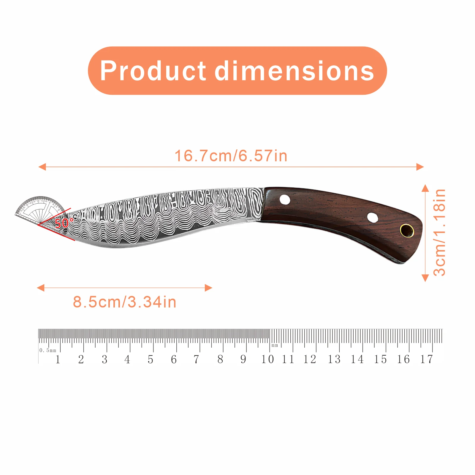 سكين مطبخ محمول احترافي لقطع اللحوم من الفولاذ المقاوم للصدأ مع مقبض مريح للشواء والطهي الخارجي مع غمد