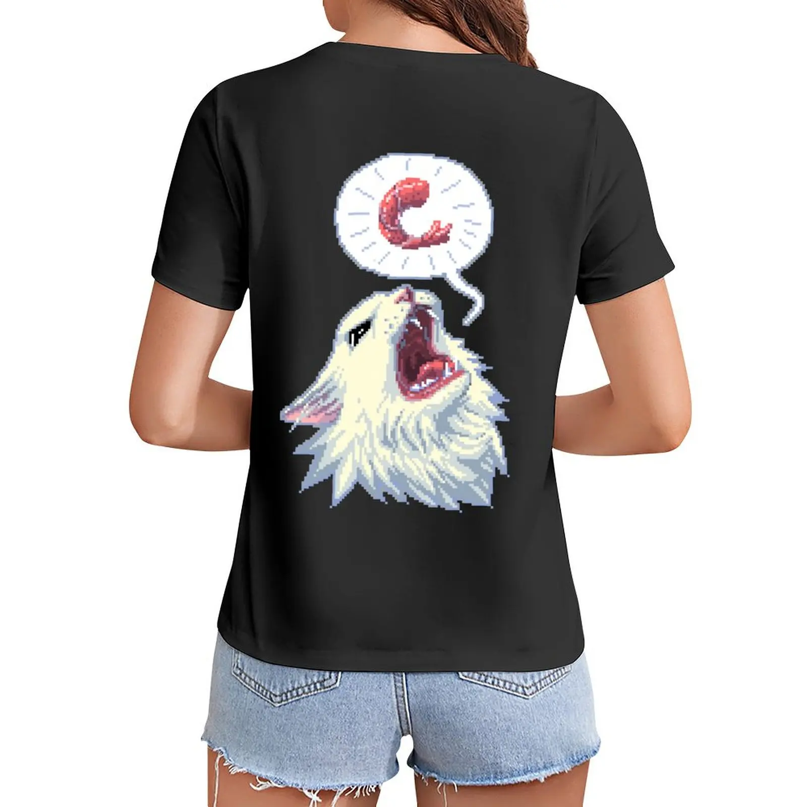 

8-bit Shrimpin' Thurston the cat T-Shirt Female clothing sublime plus sizes tops for Women