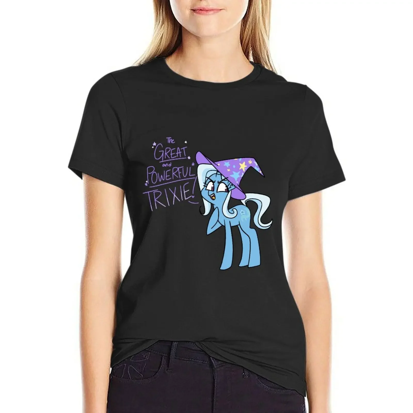 

The Great and Powerful Trixie! T-Shirt anime clothes shirts graphic tees Short sleeve tee Women's tops