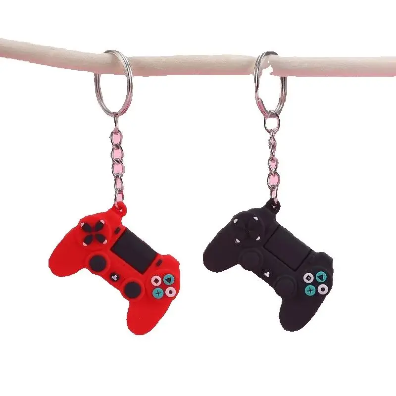 Porte-clés en PVC pour Machine de jeu individuelle, Mini manette de jeu de dessin animé, pendentif Joystick, ornements de sac d'école pour garçon, cadeau d'anniversaire, nouvelle collection