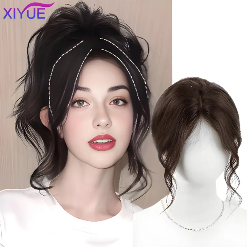 

XIYUE Bangs Wig Women's Natural Forehead Atmosphere Sense Dragon Beard Liu Hai Hair Silk Top Repair Hair Loose Wig Pieces