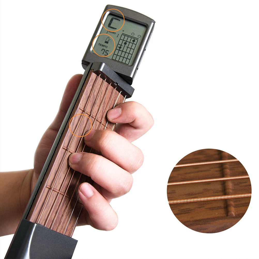 

Guitar Chord Exerciser Pocket Practice Trainer Aid Portable Too Finger Helper Tool