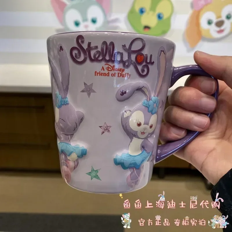 Original Disney Anime Figures Duffy Shelliemay Linabell Cookie Ann Water Cup Milk Cup Ceramic Cup Desktop Ornament Kawaii Gift