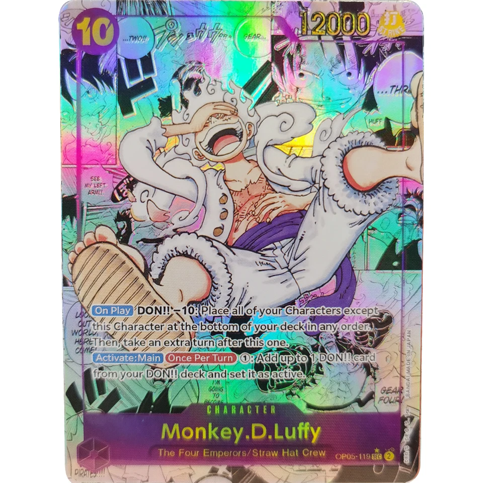 ONE PIECE Collection Cards Monkey D. Luffy OP05-119 EN DIY High
