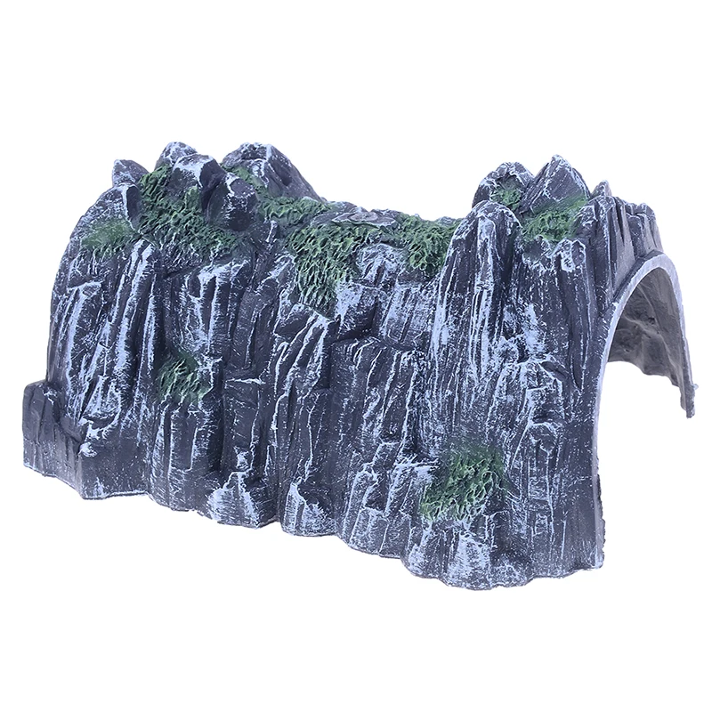 

1pc Plastic Simulation Rockery Train Cave Tunnel Model DIY Miniature Track Train Rockery Railway Scene Accessory Toy Boys Gift