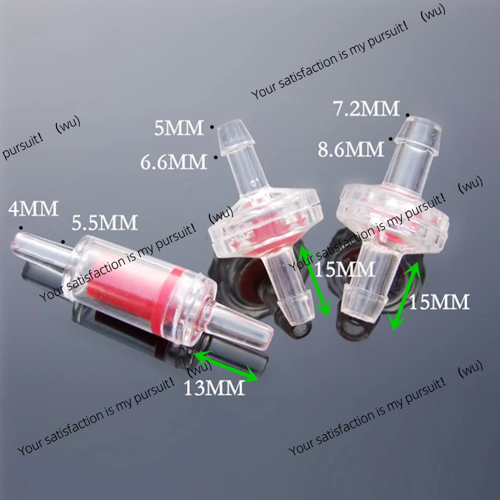 1PCS 3 / 4 / 5 / 7 / 10mm Plastic One Way Direct Connect Check Valve Gas Air Liquid Water, Equal Diameter Aquarium Air Pump