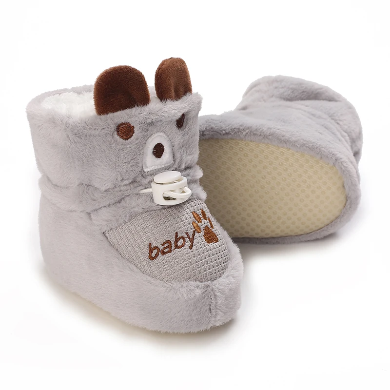 0-18M Winter Baby Jungen Mädchen Warme Baumwollschuhe Weiche Sohle Bequeme Freizeitschuhe zum Gehen – Detail 11