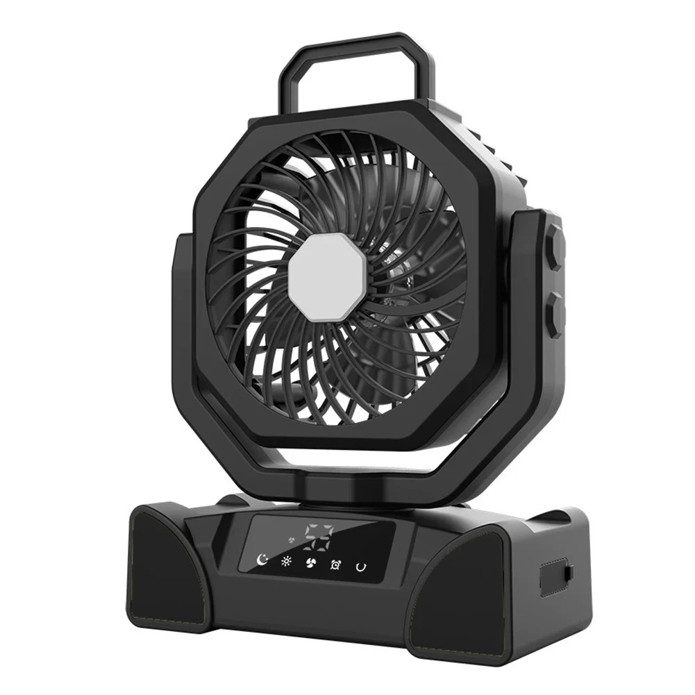 Rechargeable Tent Fan with Integrated LED Lighting Remote Control Convenience and a Robust 20000mAh Battery Life
