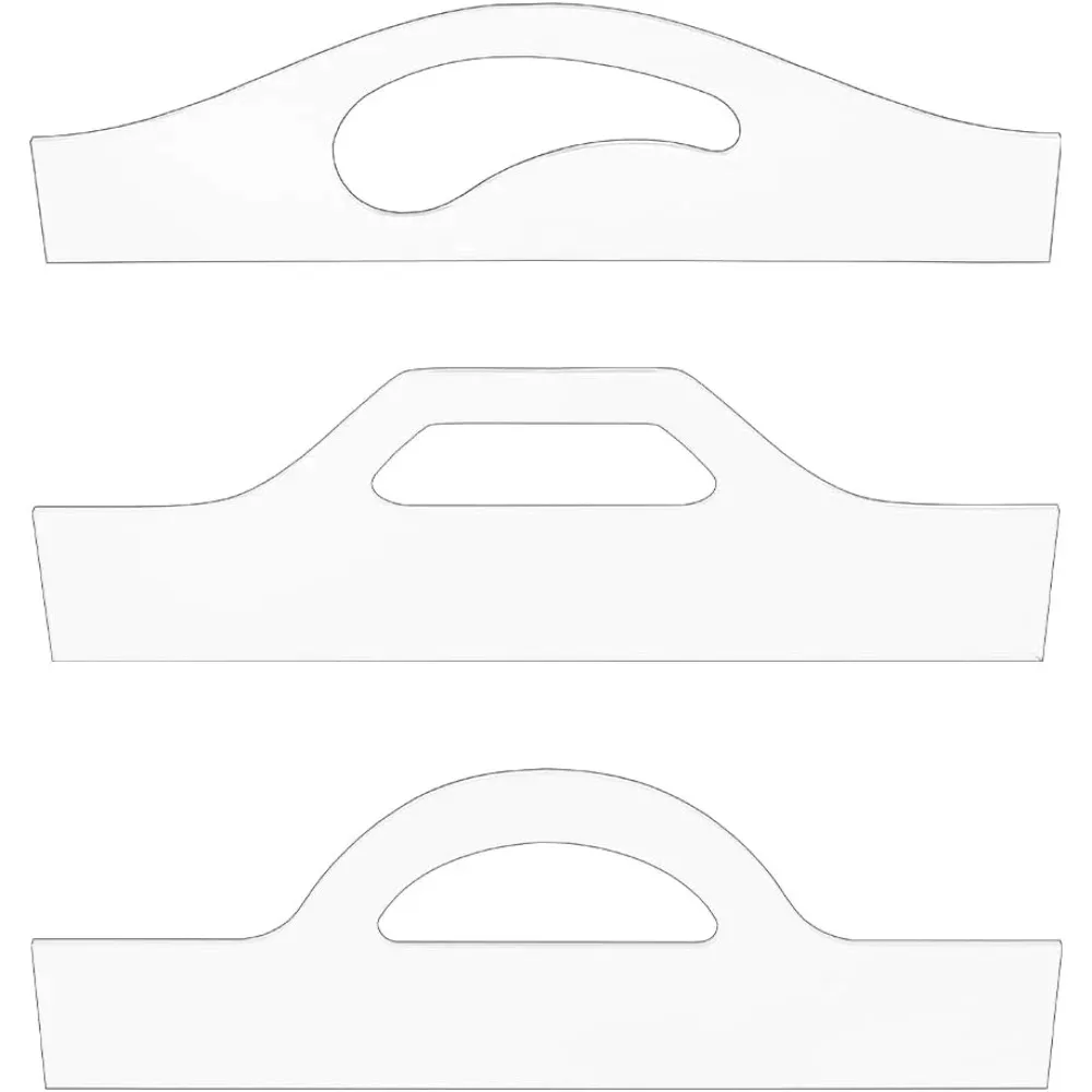 

3Pcs Handle Template Cutting Board 3 Styles Templates for Woodworking Acrylic Router Templates for DIY Kitchen Craft making kit