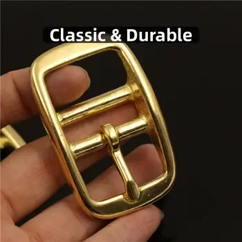 1個實心黃銅皮帶扣,中間中心桿單針皮帶扣,適用於皮革工藝皮帶,尺寸可選15mm/20mm/25mm 8 最佳銷售 25毫米扣 - №7