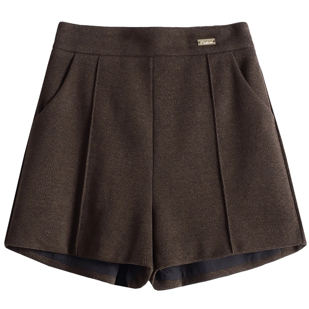 سراويل واسعة الساق باللون الرمادي على الطراز الكوري لخريف وشتاء المرأة الجديدة الراقية بالإضافة إلى حجم السراويل غير الرسمية ذات الخصر المرن