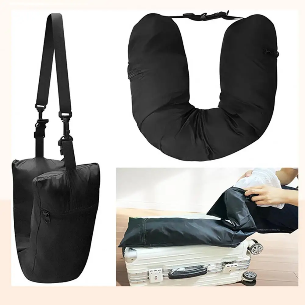 Oreiller de cou de voyage oreiller de voyage auto-remplissage oreiller de cou gonflable portable pour voyage avec coussin de soutien rechargeable pour voiture