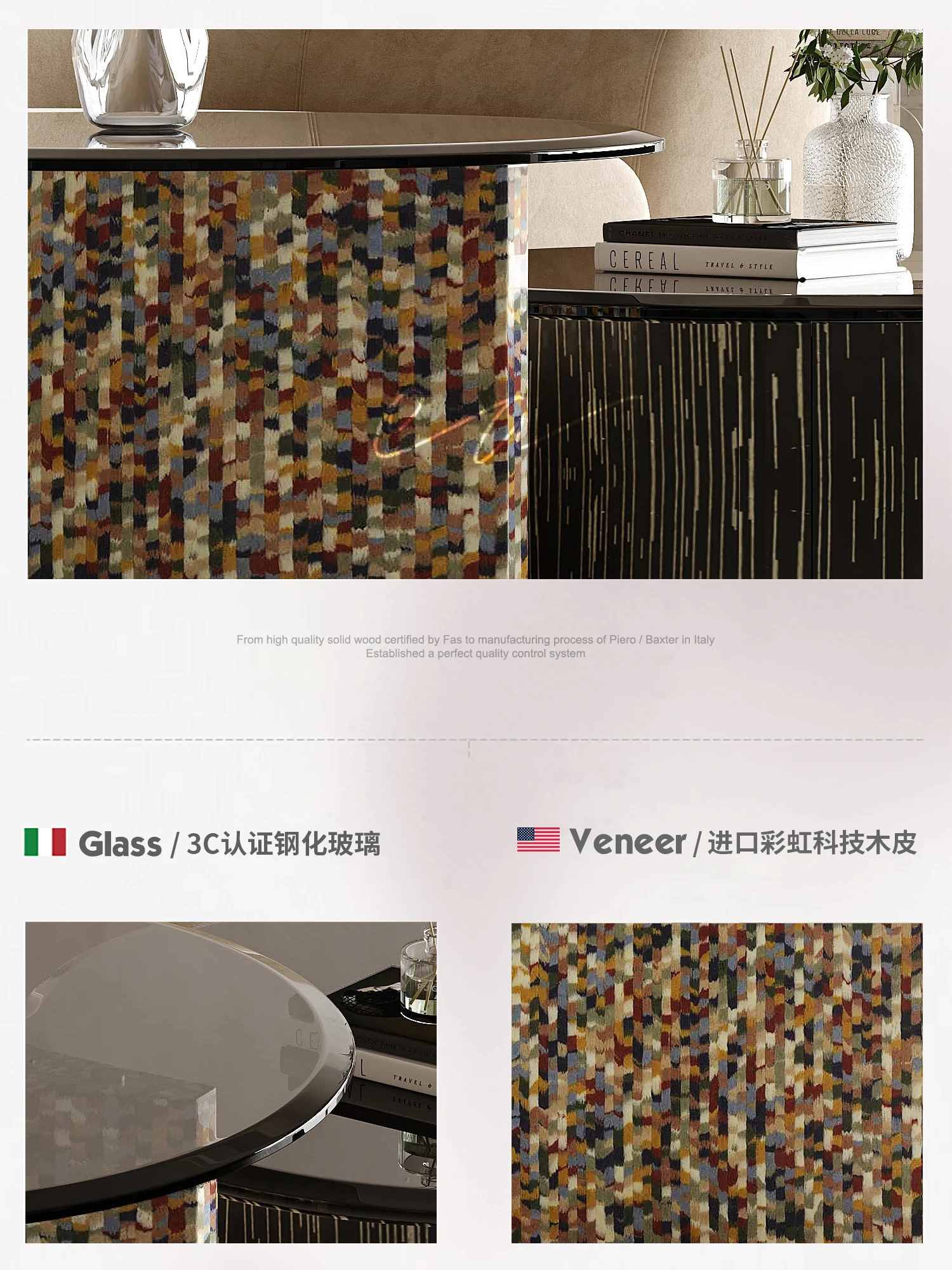 Table à Thé Ronde en Verre pour Petit Appartement, BLOART