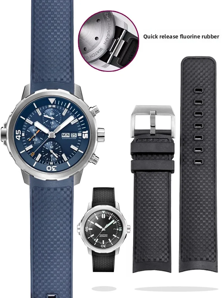 suitable-for-iwc-marine-timepiece-iw328802-376806-special-quick-release-fluororubber-watch-strap-22mm
