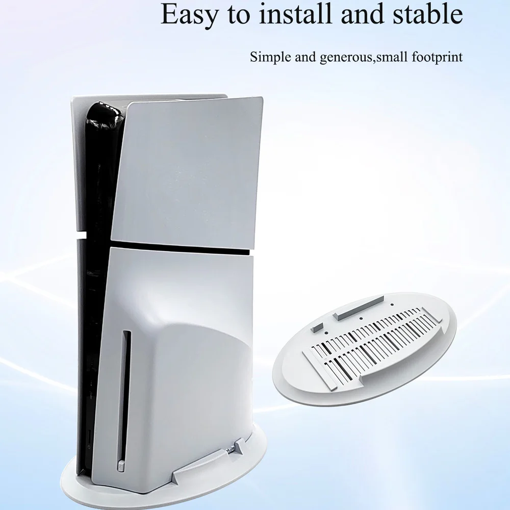 

Vertical Stand for ps5 Slim Disc Edition with Built-in Cooling Vents and Non-Slip Vertical Bracket Base for Console Host