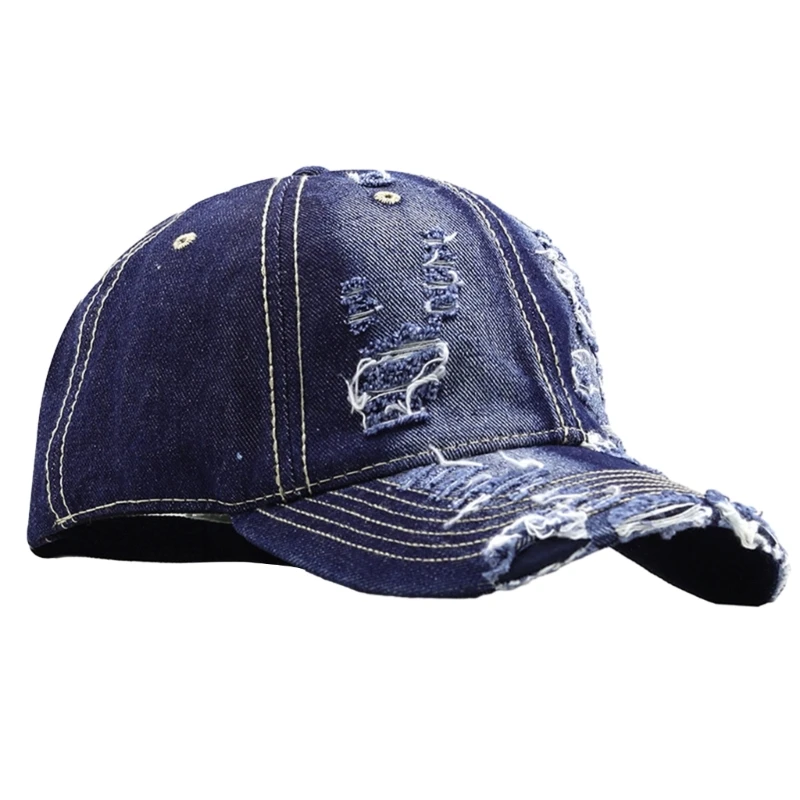 Girls Boys Distressed Baseball Rough Selvedge Polyester Breathable Hat