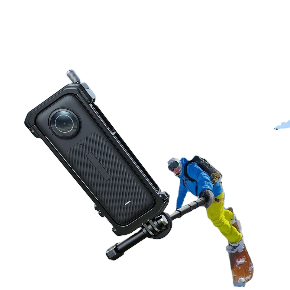 

4278 Алюминиевый защитный чехол для небольшой экшн-камеры с силиконовой крышкой объектива для клетки камеры Insta360 X4